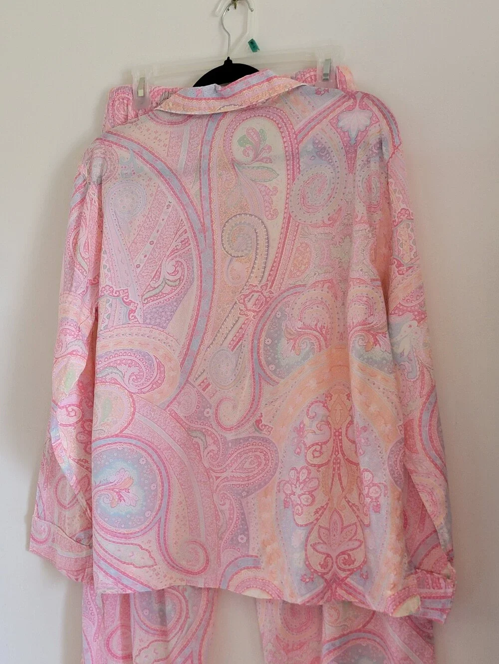 Ralph Lauren Monogram Pajamas Large L Pink Pastel Paisley PJ Set Mint Condition
